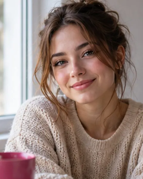 Smiling woman in her late twenties, the face of the Soft voice